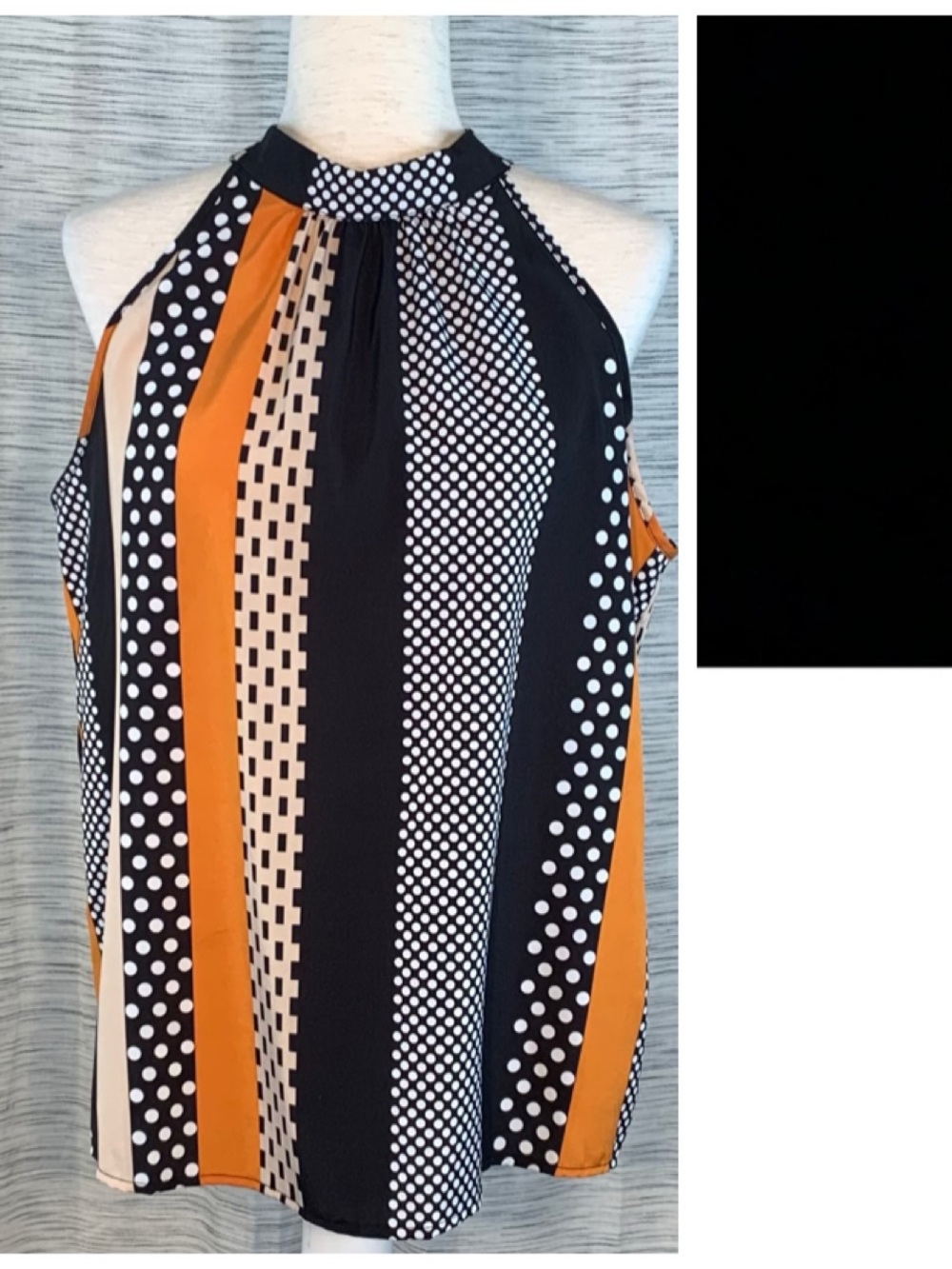 Striped and Polka Dot Halter Top